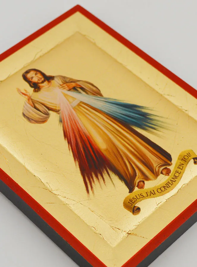 Ikone Byzantinisch Barmherziger Jesus Christus handgefertigt - 13cm (pic 3)