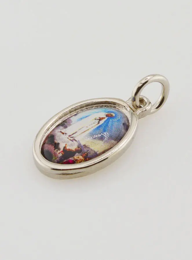 Medaille Unserer Lieben Frau von Fatima Silberfarben - 15mm (pic 3)