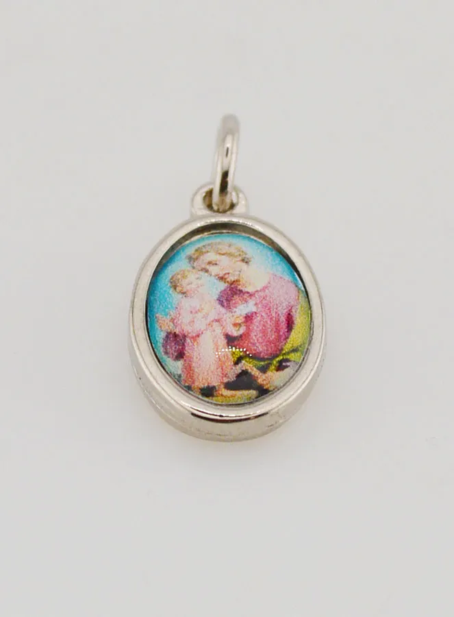 Medaille hl Josef Silberfarben - 15mm (pic 2)