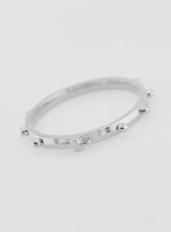 Rosenkranzring silberfarben - Grösse 64 (pic 3)