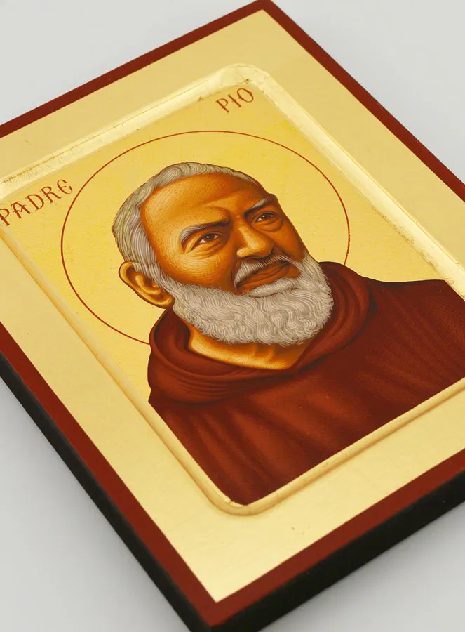 Byzantinische Ikone hl Padre Pio - 18cm (pic 3)