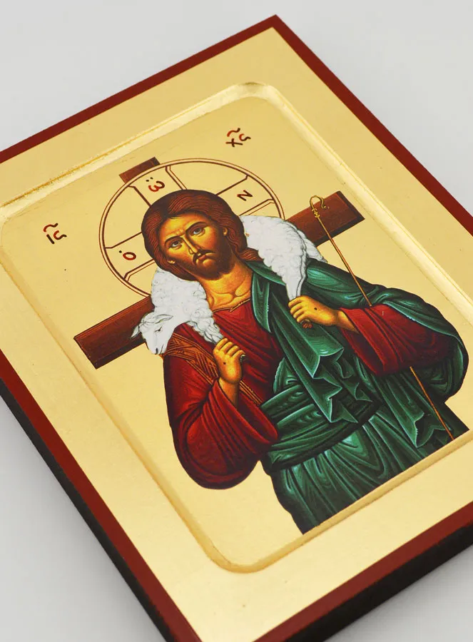 Byzantinische Ikone Jesus Christus guter Hirte - 17cm (pic 3)