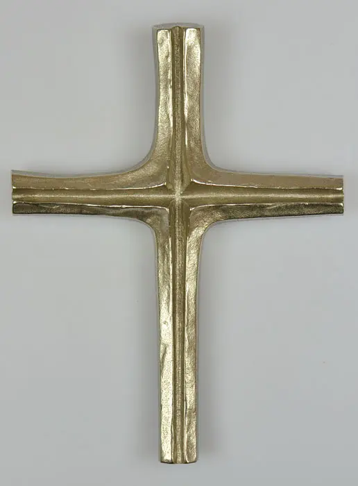 Silberbronze Kreuz Modern handgefertigt - 18cm (pic 2)