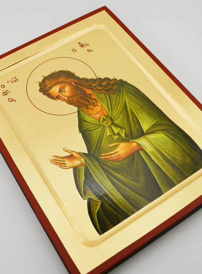 Byzantinische Ikone Hl. Johannes der Täufer - 22 cm (pic 3)