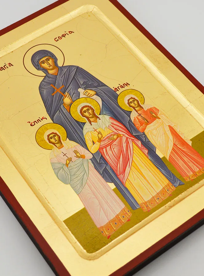 Byzantinische Ikone Heilige Sophia - 22 cm (pic 3)