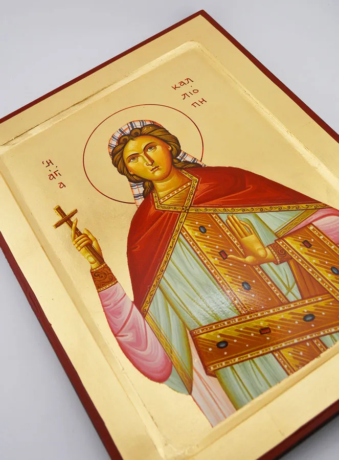 Byzantinische Ikone Heilige Kalliope - 30 cm (pic 3)