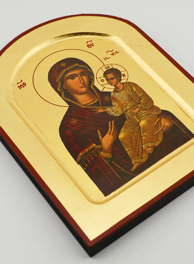 Runde Ikone Gottesmutter von der Pforte - Blattgold - 17 cm (pic 3)