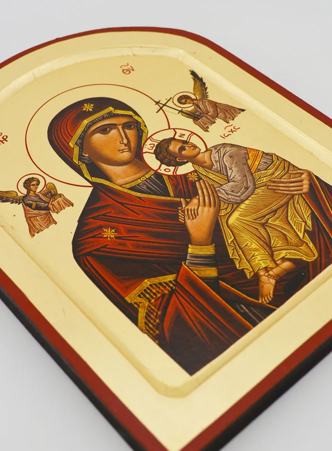 Runde Ikone Maria von der Immerwährenden Hilfe - Blattgold - 22 cm (pic 3)