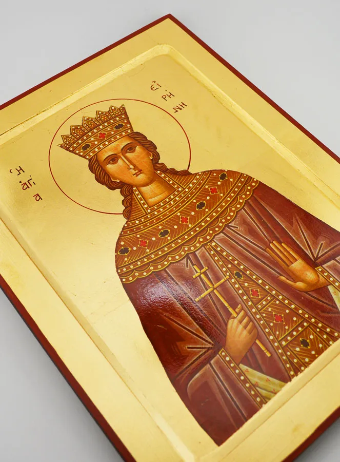 Byzantinische Ikone Heilige Irene von Thessaloniki - 30 cm (pic 3)