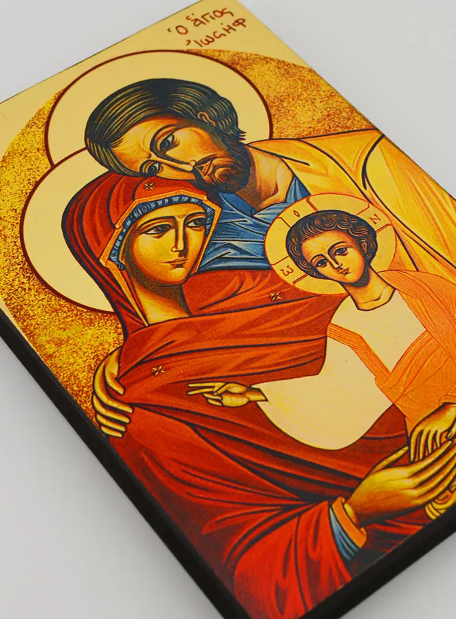 Byzantinische Ikone Die Heilige Familie - 20 cm (pic 3)