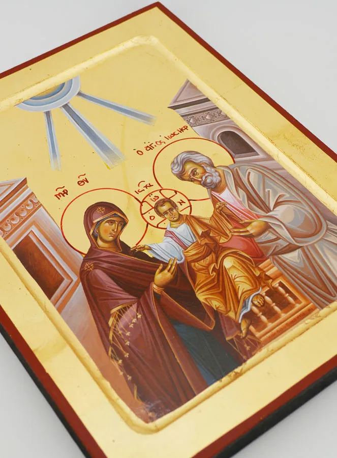 Ikone Byzantinisch Die Heilige Familie von Nazareth - 22 cm (pic 3)