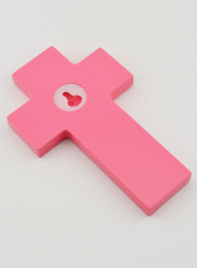 Kinderkreuz aus Holz Kinder der Welt Rosa (pic 4)