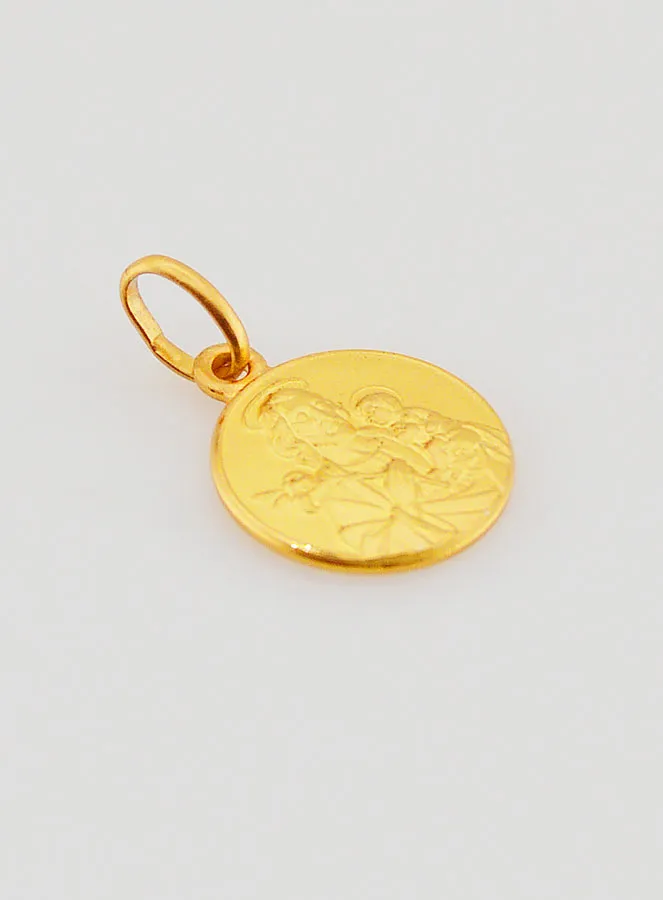 Medaille hl Josef Vergoldet - 12mm (pic 3)