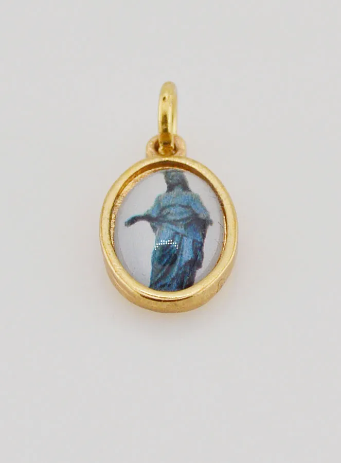 Medaille Unserer Lieben Frau von der Schwarzen Madonna Goldfarben - 14mm (pic 2)