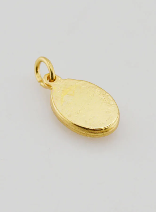 Medaille Hl Antonius Goldfarben - 14mm (pic 4)