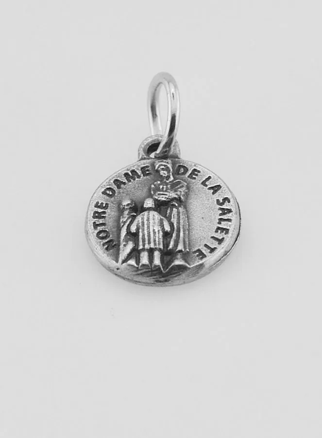 Medaille Unserer Lieben Frau von La Salette Metall Silberfarben - 10mm (pic 2)