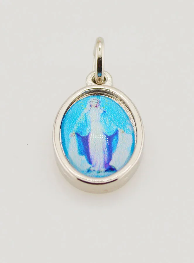 Medaille Wundertätige Jungfrau Silberfarben 14 mm (pic 2)