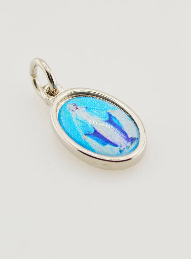 Medaille Wundertätige Jungfrau Silberfarben 14 mm (pic 3)