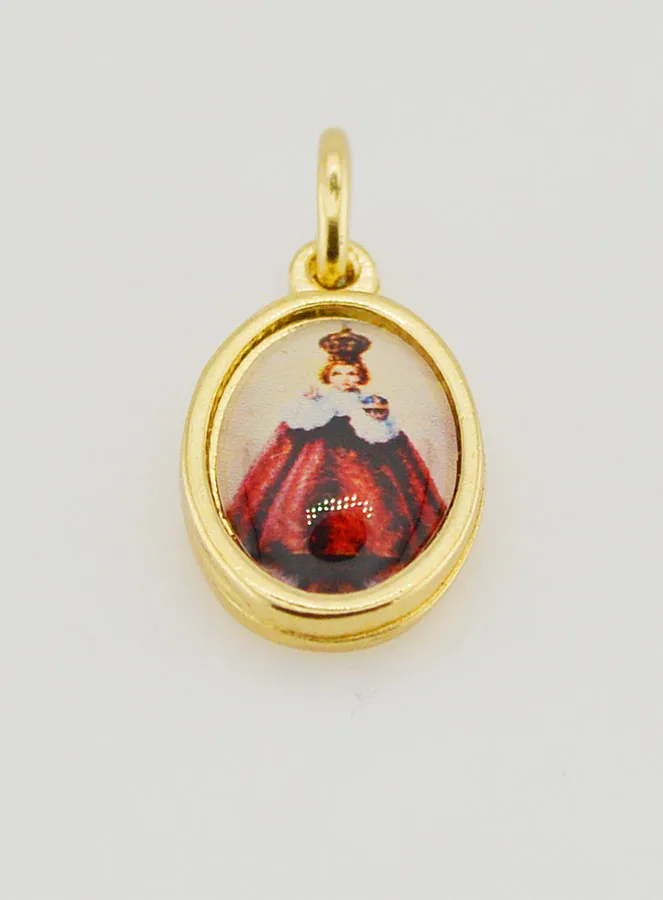 Medaille Prager Jesuskind Metall Goldfarben - 15mm (pic 2)