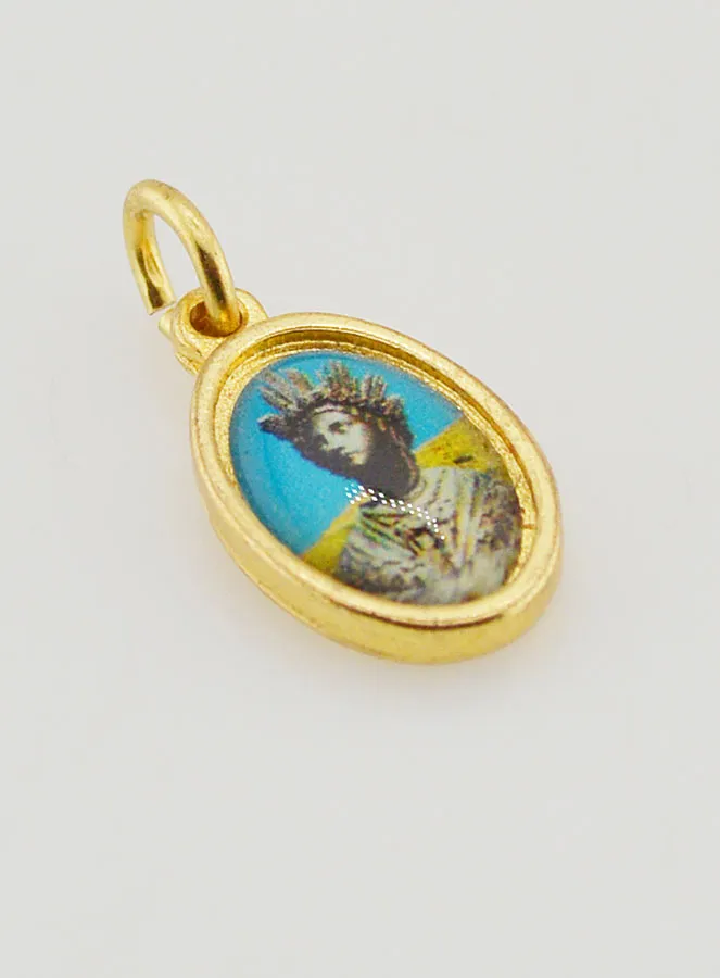 Medaille Unserer lieben Frau von La Salette Metall Goldfarben -14mm (pic 3)