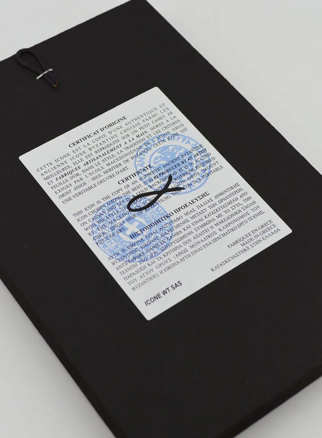 Ikone Byzantinisch Hl Michael Erzengel Grau - 20 cm (pic 4)