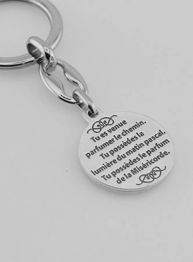 Schlüsselanhänger Heilige Maria Magdalena Silberfarben mit Gebet (pic 4)