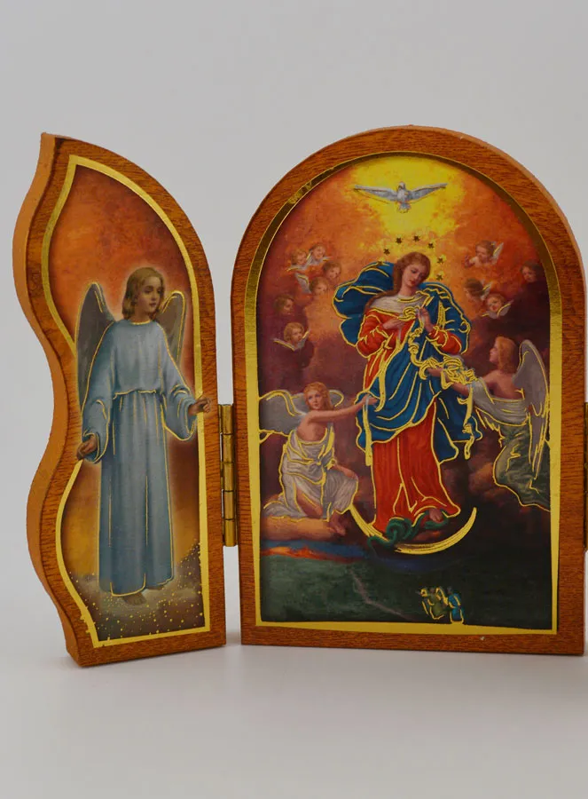 Triptychon Ikone Maria Knotenlöserin - 12cm (pic 4)