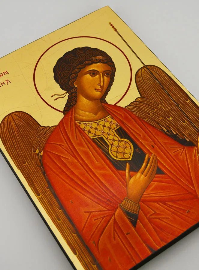 Byzantinische Ikone Hl Erzengel Michael Rot - 25cm (pic 3)