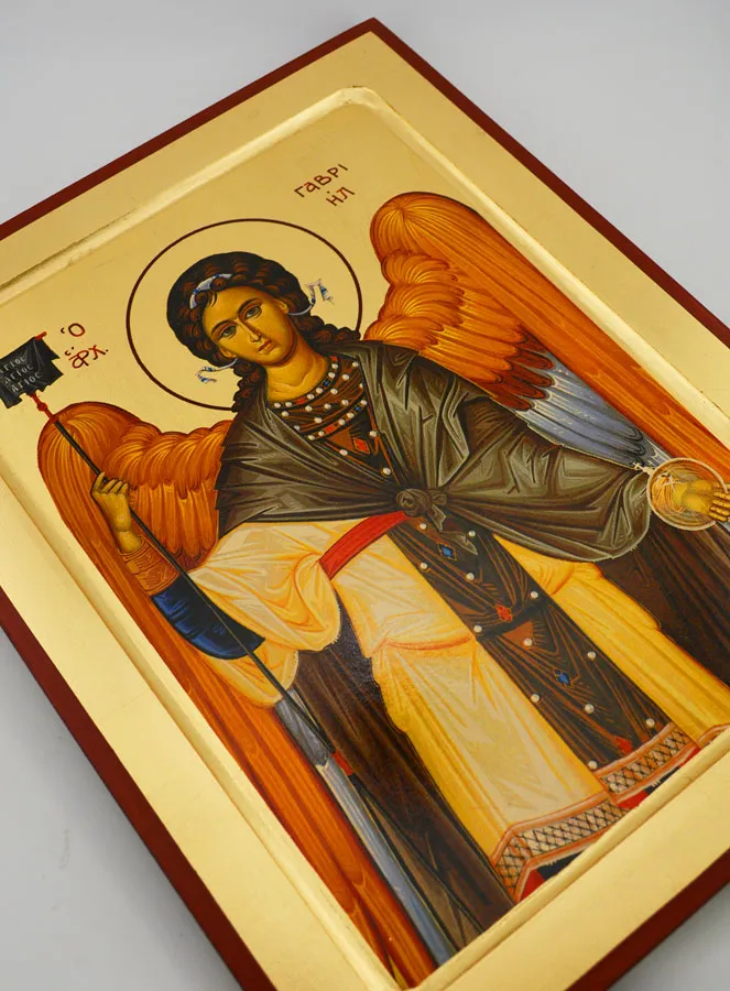 Byzantinische Ikone Hl. Erzengel Gabriel 30cm (pic 3)