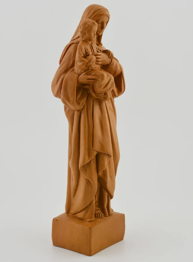 Figur Madonna mit Kind - holzfarben 16cm (pic 3)