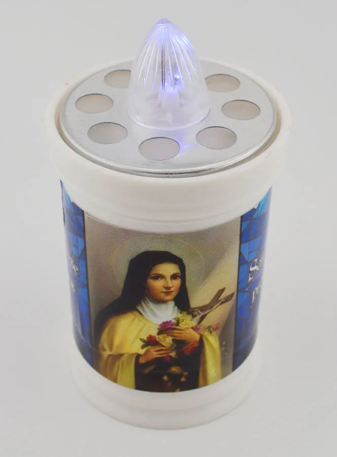 Elektrisches Led Grablicht Heilige Theresia vom Jesuskinde 60 Tage (pic 4)
