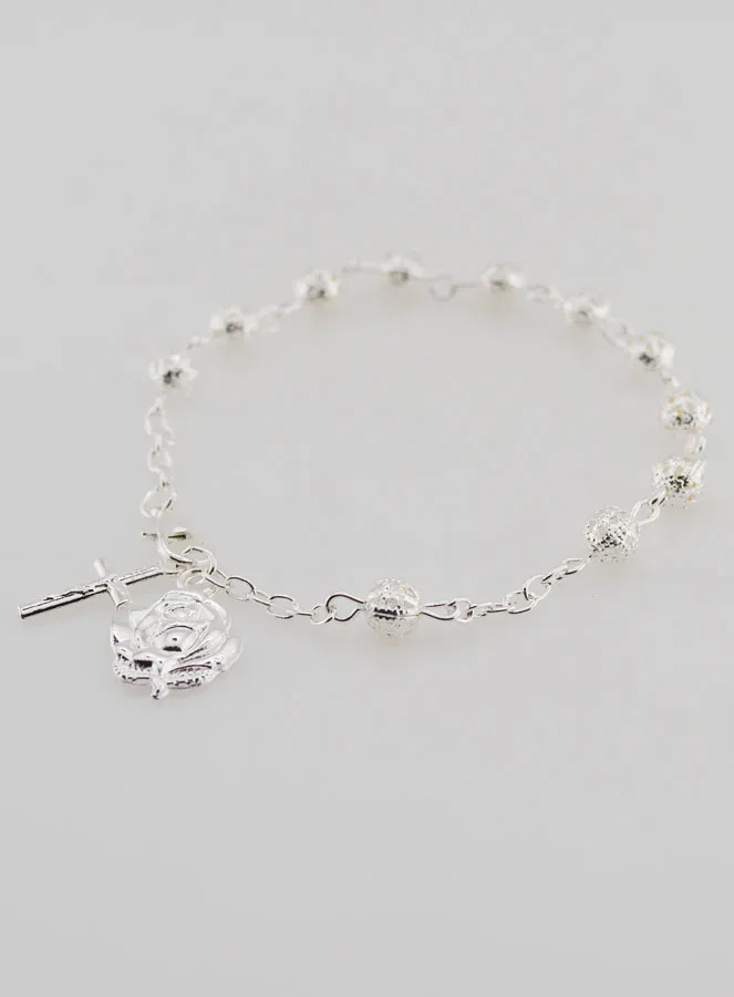 Zehnerrosenkranz Armband Silberperlen 6 mm (pic 4)