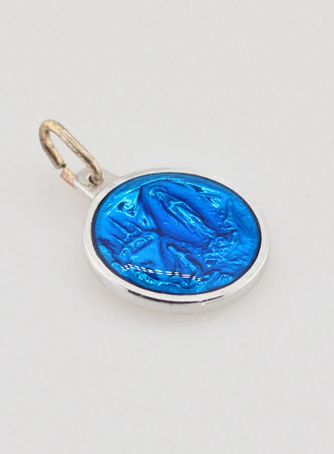 Medaille Maria von Lourdes Blau 15mm (pic 3)