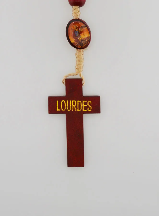 Holz Rosenkranz Hl Michael Erzengel (pic 4)