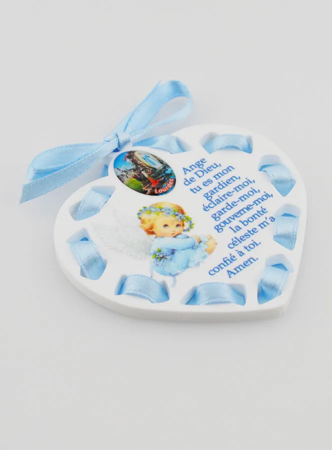 Ikone Schutz-Engel Blau - Geschenk zur Taufe für Jungen - 7 cm (pic 3)