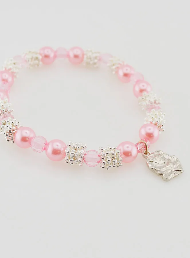 Armband Lourdes-Medaille und Rosa Perlen (pic 3)