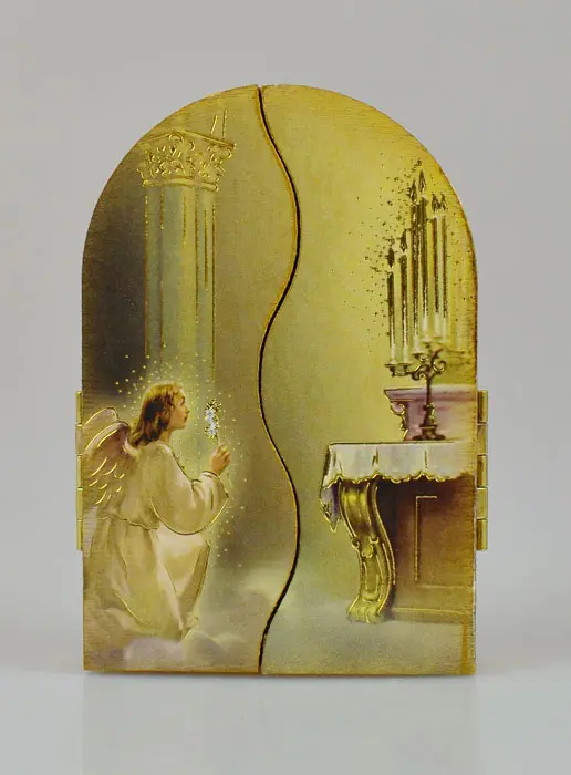 Byzantinische Triptychon Ikone Johannes Paul II. - 12cm (pic 3)