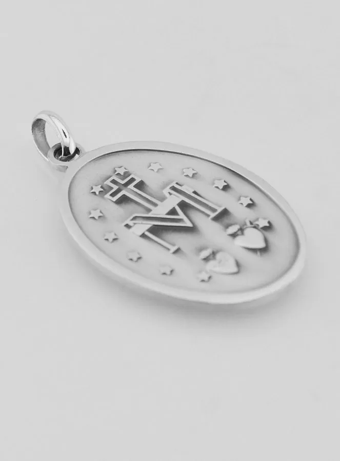 Wunderbare Medaille mit gewelltem Rand 925er Silber - 35mm (pic 4)