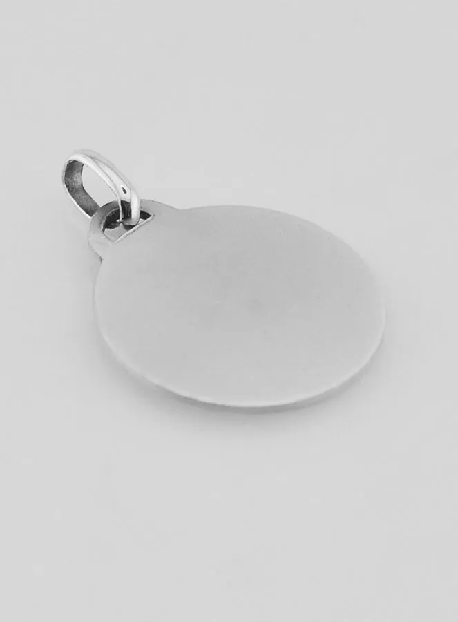 Silber-Anhänger Maria mit Jesus-Kind und Blumen 18mm (pic 4)