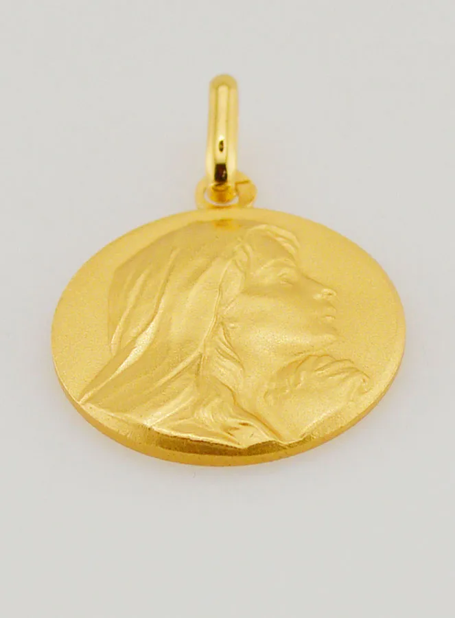 Vergoldete Medaille Maria Betend - 18 mm (pic 2)