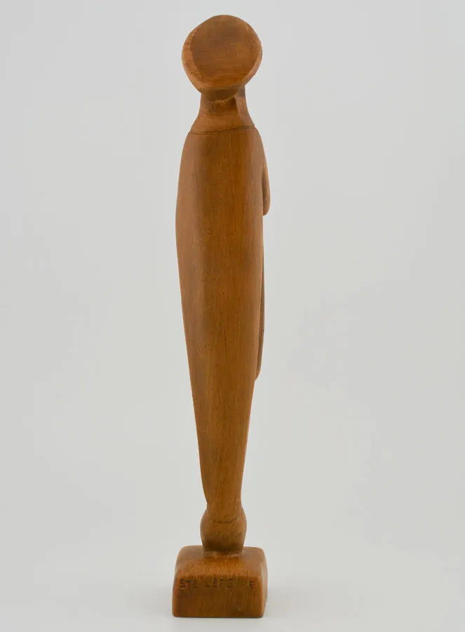 Moderne Figur Maria Betend - Holzfarben - 24cm (pic 4)