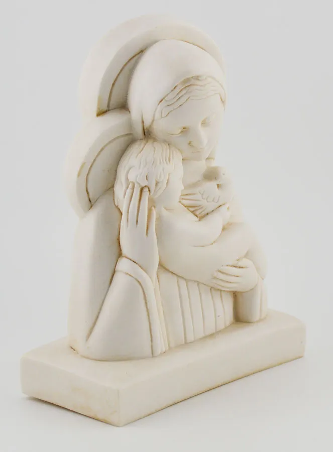 Figur Maria mit dem Jesus-Kind - Cremefarben - 15 cm (pic 3)
