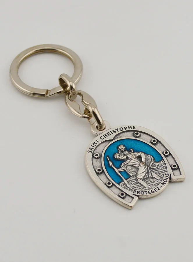 Schlüsselanhänger St Christophorus Hufeisen - 3.5 cm (pic 3)