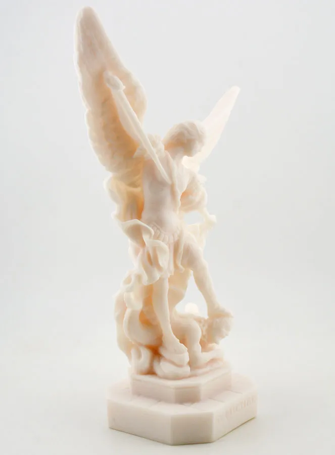 Alabaster-Figur Hl Erzengel Michael 23 cm (pic 3)