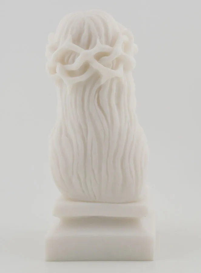 Figur Büste Jesus Christus mit Dornenkrone aus Alabaster (pic 4)