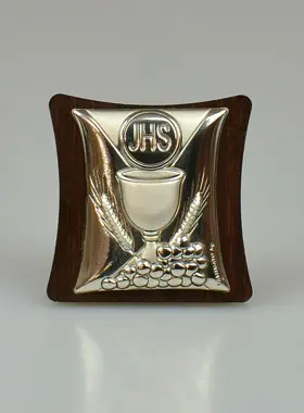 Ikone Eucharistie Silber auf Holz - Erstkommunion (pic 1)