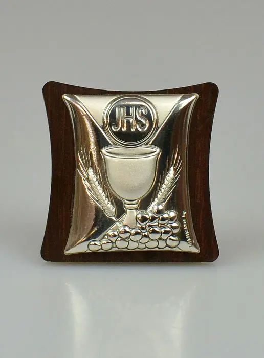 Ikone Eucharistie Silber auf Holz - Erstkommunion (pic 2)