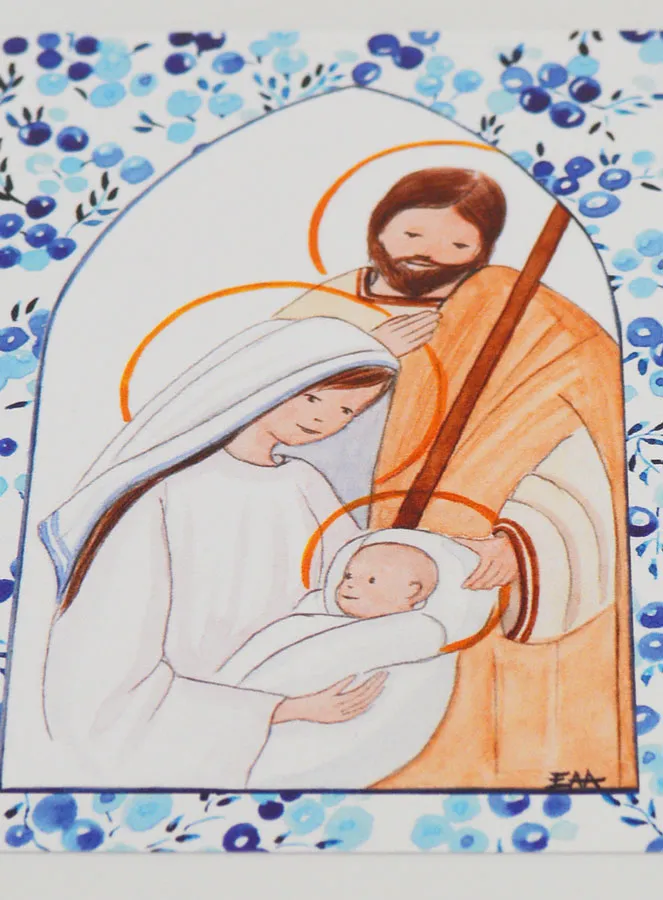 Taufkarte Heilige Familie - Blau (pic 2)