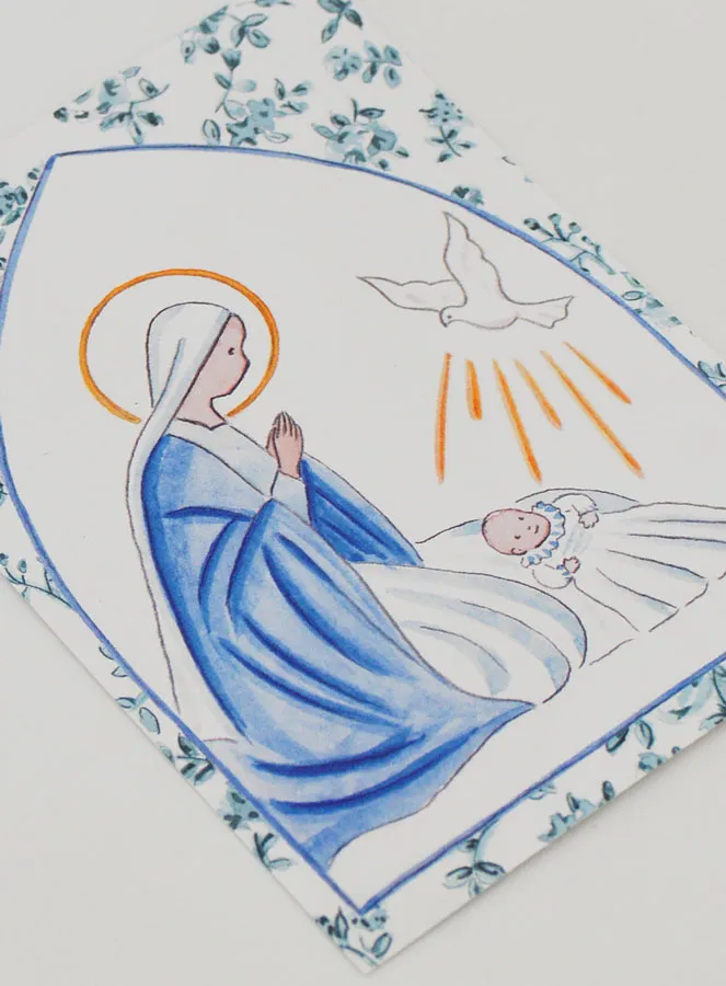 Karte zur Taufe - Maria und Heilige Geist Taube (pic 3)