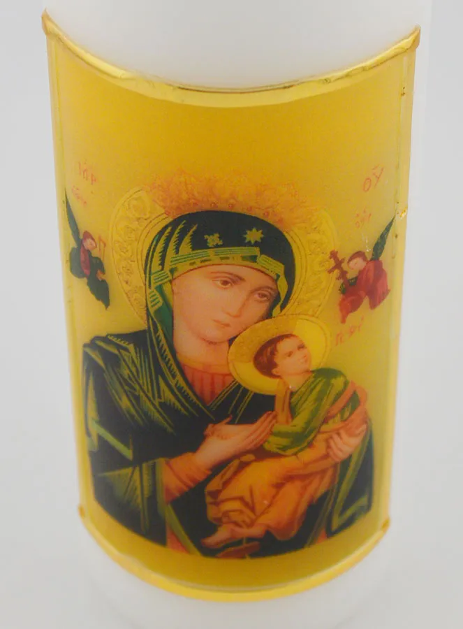 Christliche Bildkerze Maria von der Immerwährenden Hilfe - 15 cm (pic 4)